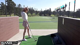 Nadya Nabakova puts her pussy on display winning golf course